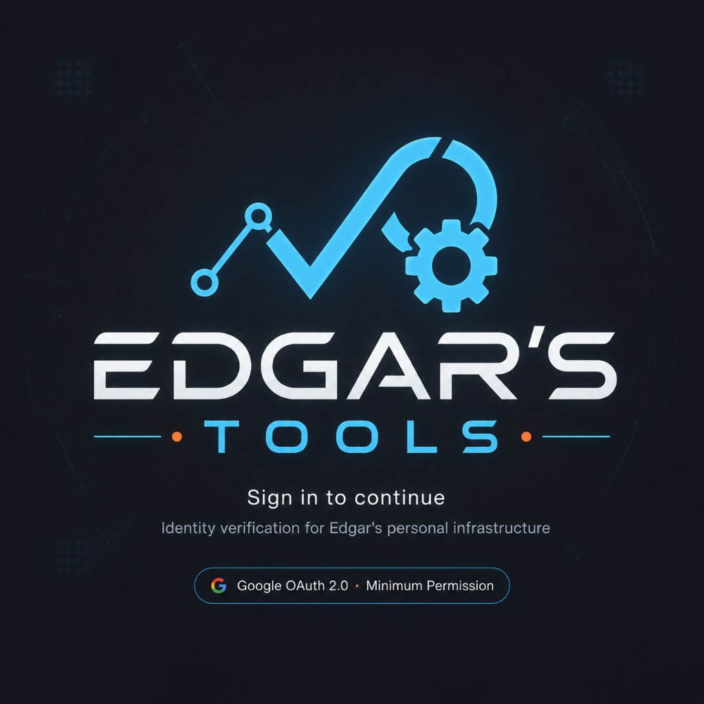 EDGAR'S Tools authorization hero